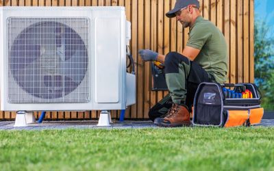 A Houston custom home builder setting up an HVAC system