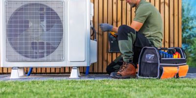 A Houston custom home builder setting up an HVAC system